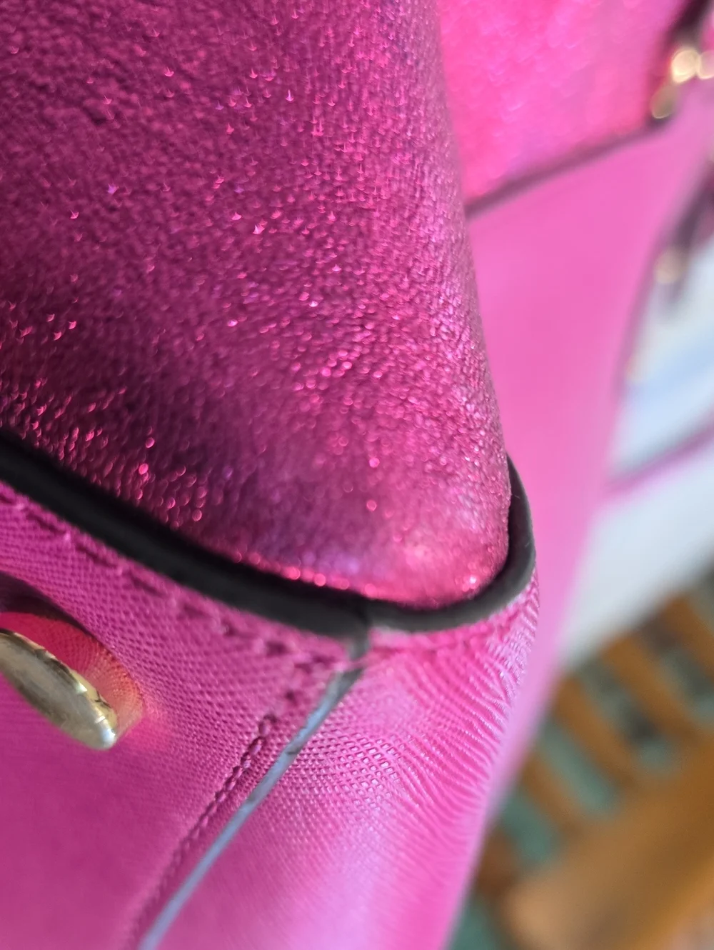 MICHAEL KORS Hot Pink Patent & Leather Tote